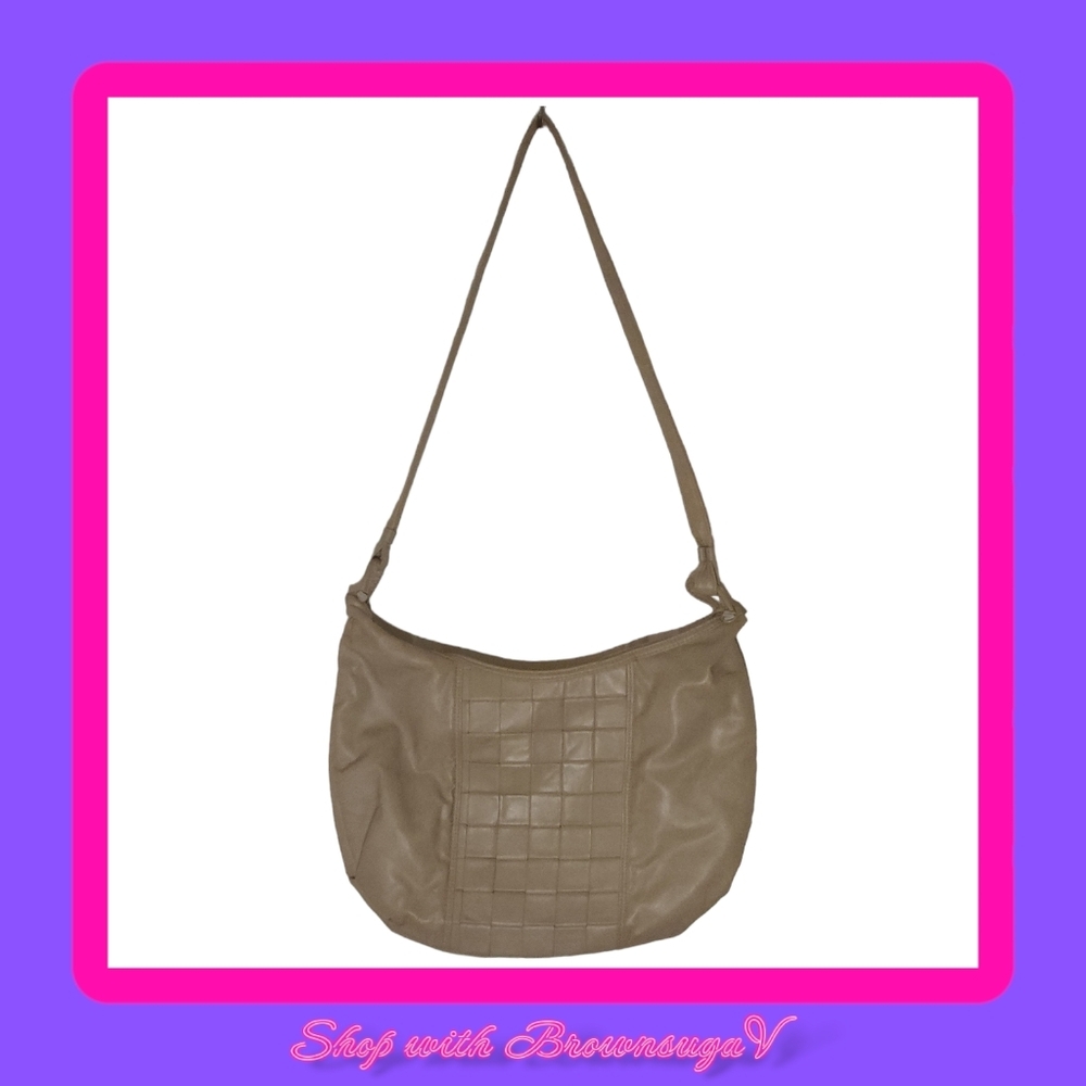 Biege Tan Sarne vegan quilted leather purse​